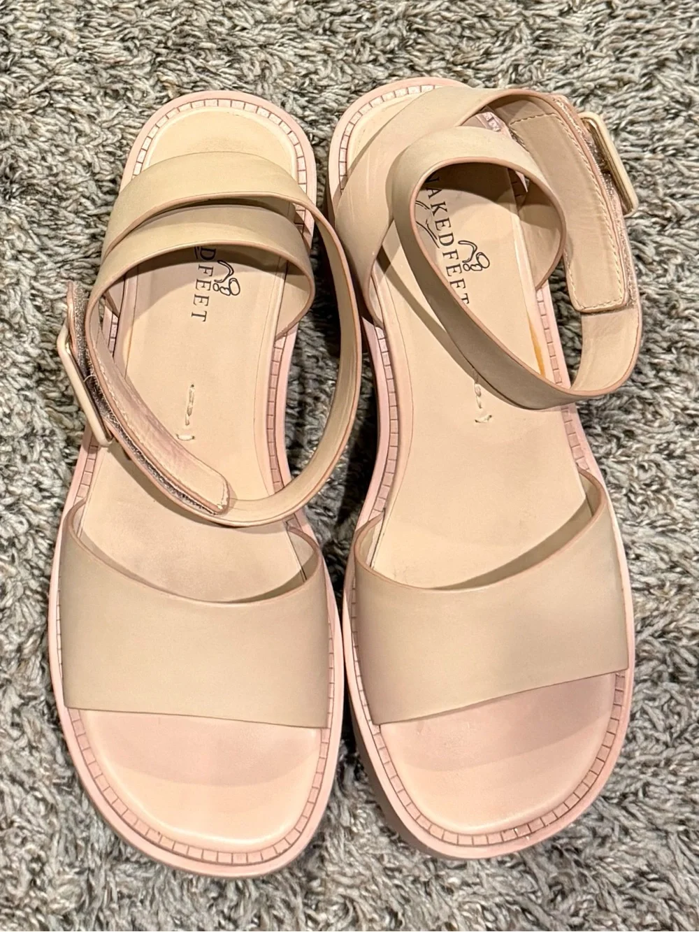 Naked Feet Iconoclast Block Platform Sandal with Ankle Strap